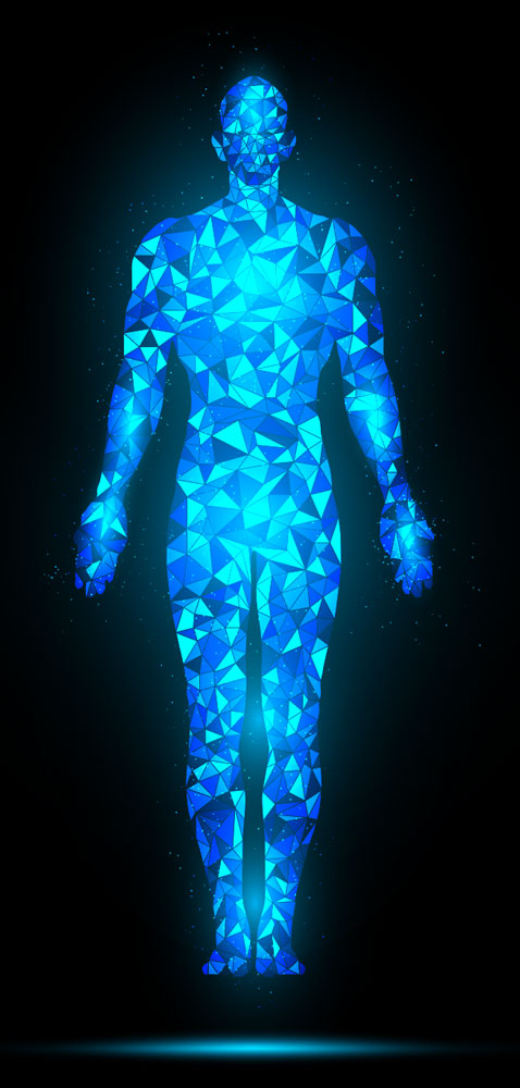 Blue human fractal