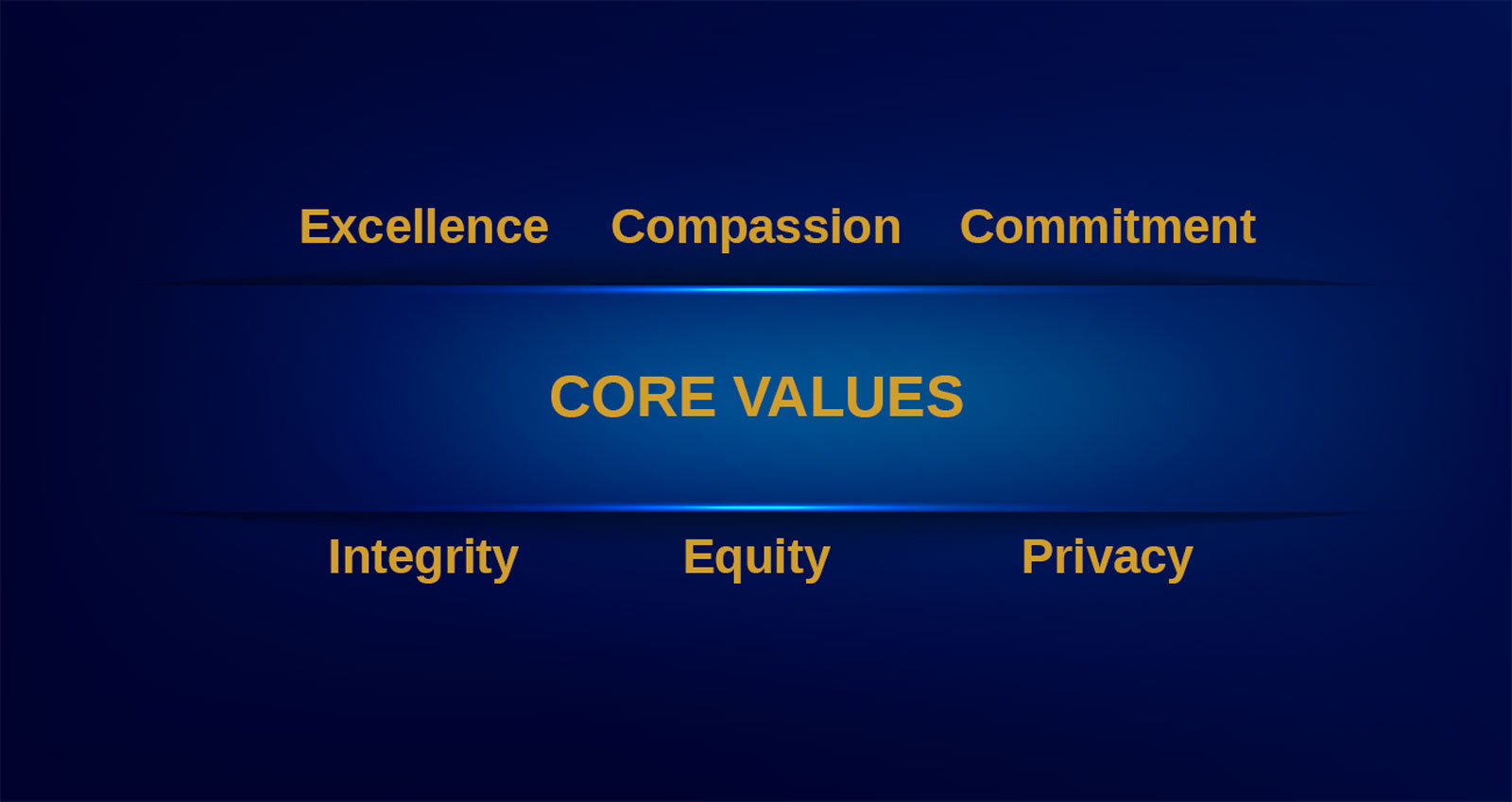 Excellence-Compasion-Commitment-Integrity-Equity-Privacy